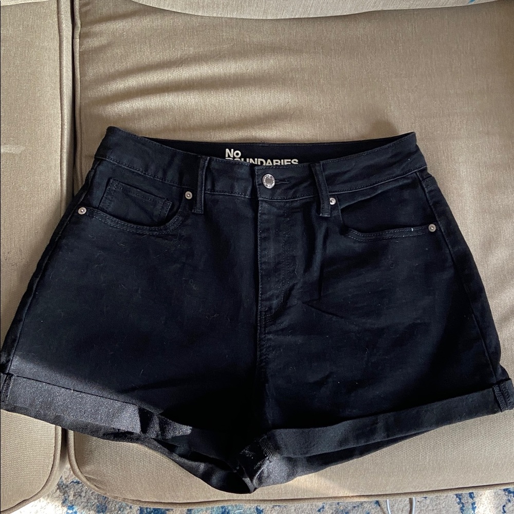 No Boundaries Charcoal Denim Shorts